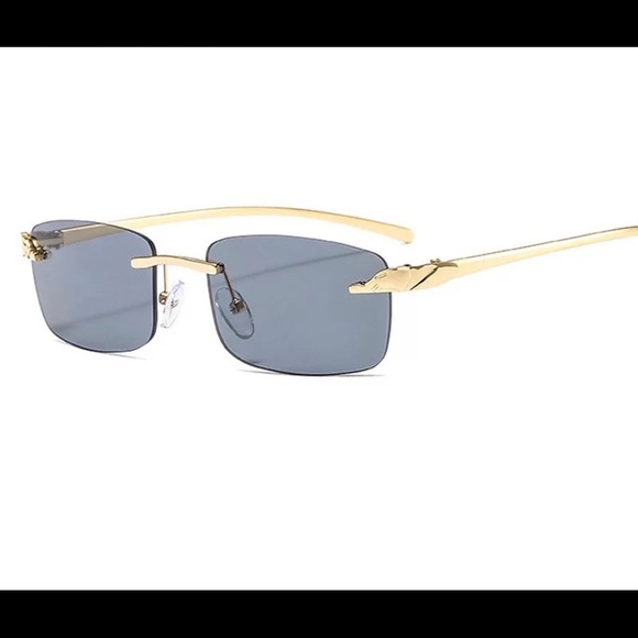Rimless Cheetah Vintage Sunglasses - Picture 5 of 8